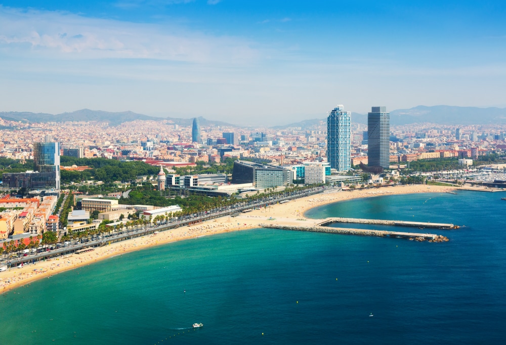 Vista aérea de la Playa de Barcelona